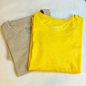 New Bundle of 2 Denim & Co Crew Neck Short Sleeve T-Shirts / medium